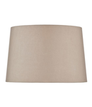 Abajur Sonia Taupe Faux Silk Tapered Drum Shade 38cm