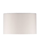 Abajur Madrid White Faux Silk Drum Shade 42.5cm