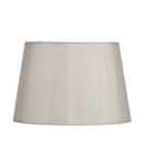 Abajur Edith Silver Faux Silk Tapered Drum Shade 23cm