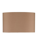 Abajur Madrid Taupe Faux Silk Drum Shade 43cm