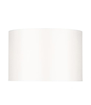 Abajur Hinton White Faux Silk Drum Shade 38.5cm