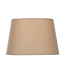 Abajur Edith Taupe Faux Silk Tapered Drum Shade 23cm
