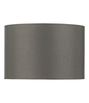 Abajur Bokara Grey Faux Silk Satin Drum Shade 38cm