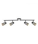 Corp de iluminat tip spot Ryan 4 Light Bar Spotlight Brushed Nickel Matt Black