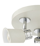 Corp de iluminat tip spot Fry 3 Light Plate Spotlight Cream Polished Chrome