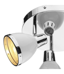 Corp de iluminat tip spot Osaka 3 Light Plate Spotlight White Polished Chrome