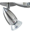 Corp de iluminat tip spot Gemini 3 Light Plate Spotlight Satin Chrome (Multipack)