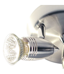 Corp de iluminat tip spot Gemini 3 Light Plate Spotlight Satin Chrome (Multipack)