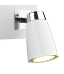 Corp de iluminat tip spot Loft 2 Light Wall Spotlight Matt White Polished Chrome