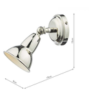 Corp de iluminat tip spot Nathaniel Single Wall Spotlight Polished Nickel