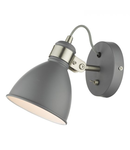 Corp de iluminat tip spot Frederick Single Wall Spotlight Dark Grey Satin Chrome