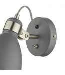 Corp de iluminat tip spot Frederick Single Wall Spotlight Dark Grey Satin Chrome