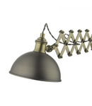 Corp de iluminat tip spot Governor Extendable Single Wall Spotlight Antique Chrome & Brass