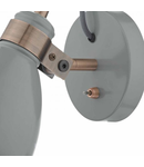 Corp de iluminat tip spot Frederick Single Wall Spotlight Grey & Copper