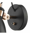 Corp de iluminat tip spot Frederick Single Wall Spotlight Black & Copper