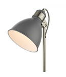 Veioza Frederick Task Table Lamp Dark Grey Satin Chrome