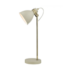 Veioza Frederick Task Table Lamp Cream Antique Brass