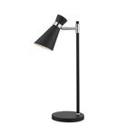 Veioza Ashworth Table Lamp Matt Black & Polished Chrome