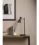 Veioza Ashworth Table Lamp Matt Black & Polished Chrome