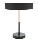 Veioza Kelso Table Lamp Matt Black Polished Copper With Shade