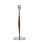 Veioza Detroit Table Lamp Satin Nickel Walnut Detail Base Only