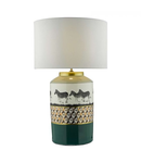 Veioza Callie Table Lamp Green/Gold Zebra Motif Base Only