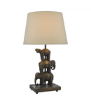 Veioza Alina Elephant Table Lamp Antique Bronze With Shade