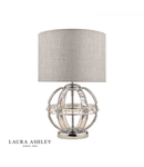 Veioza Laura Ashley Aidan Glass & Polished Chrome Globe Table Lamp with Shade