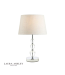 Veioza Laura Ashley Selby Small Table Lamp Polished Nickel & Glass Ball Base Only