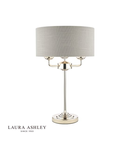 Veioza Laura Ashley Sorrento 3lt Table Lamp Polished Nickel With Silver Shade