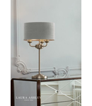 Veioza Laura Ashley Sorrento 3lt Table Lamp Polished Nickel With Silver Shade