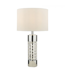 Veioza Yalena Large Table Lamp Polished Chrome And Glass With Shade