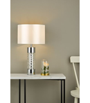 Veioza Yalena Large Table Lamp Polished Chrome And Glass With Shade