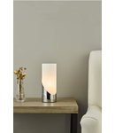 Veioza Faris Touch Table Lamp Polished Chrome Opal Glass