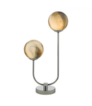 Veioza Mikara 2 Light Table Lamp Polished Chrome Planet Glass