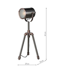 Veioza Jake Task Table Lamp Antique Silver And Copper