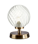Veioza Esben Touch Table Lamp Antique Brass With Twisted Glass