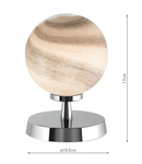 Veioza Esben Touch Table Lamp Polished Chrome With Planet Glass