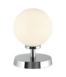 Veioza Esben Touch Table Lamp Polished Chrome With Opal Glass