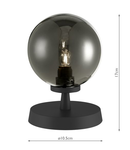 Veioza Esben Touch Table Lamp Matt Black With Smoked Glass