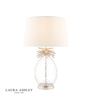 Veioza Laura Ashley Pineapple Table Lamp Clear Cut Glass & Polished Chrome With Shade