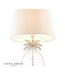 Veioza Laura Ashley Pineapple Table Lamp Clear Cut Glass & Polished Chrome With Shade