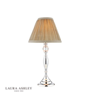 Veioza Laura Ashley Ellis Table Lamp Polished Chrome With Grey Shade