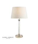 Veioza Laura Ashley Louis Table Lamp Twisted Glass Polished Nickel Base Only