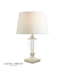 Veioza Laura Ashley Carson Small Table Lamp Polished Nickel & Crystal Base Only