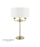 Veioza Laura Ashley Sorrento 3lt Table Lamp Antique Brass With Ivory Shade