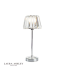Veioza Laura Ashley Capri Small Table Lamp Polished Chrome With Crystal Glass Shade