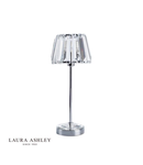 Veioza Laura Ashley Capri Small Table Lamp Polished Chrome With Crystal Glass Shade