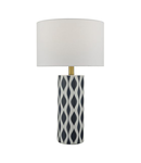 Veioza Weylin Table Lamp Blue And White Ceramic With Shade