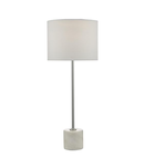 Veioza Misu Table Lamp Polished Chrome Marble Effect With Shade